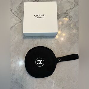 CHANEL Zippered wristlet pouch New w box!